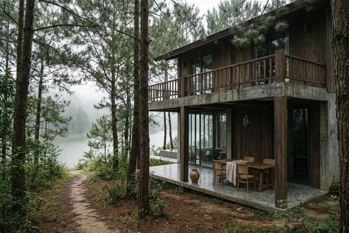 Nhà Dép Lê — villa hai tầng giữa rừng thông Sóc Sơn